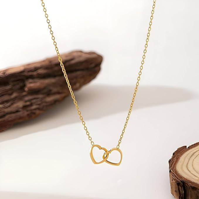 Dainty Double Heart Pendant