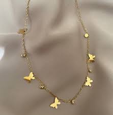 Butterfly Tassel Pendant Necklace