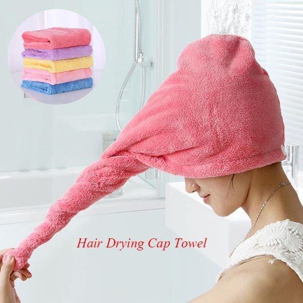 Hair Turban Microfiber Pink 1 Piece