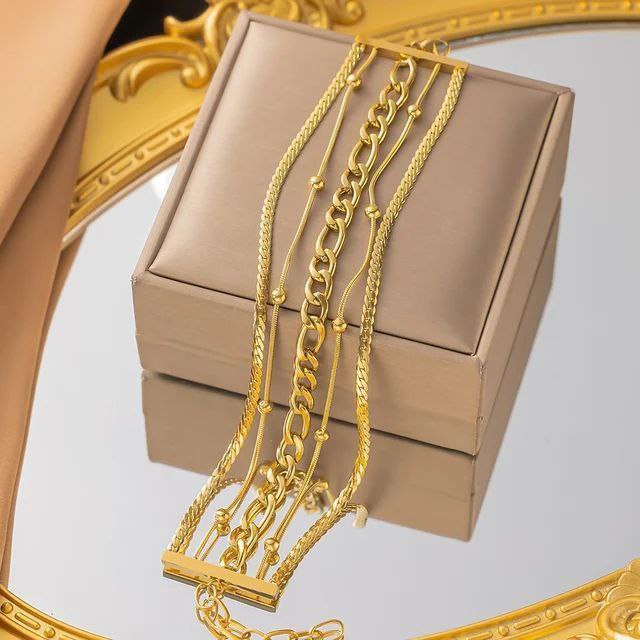 Multi-Layered Gold Bracelet