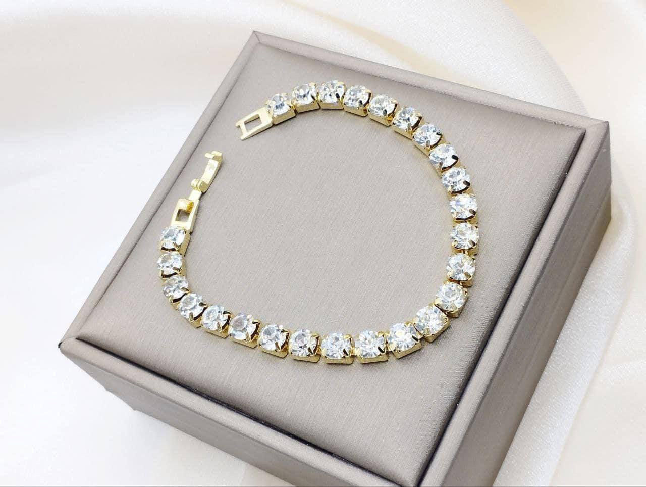 Gold-Plated Crystal Bracelet