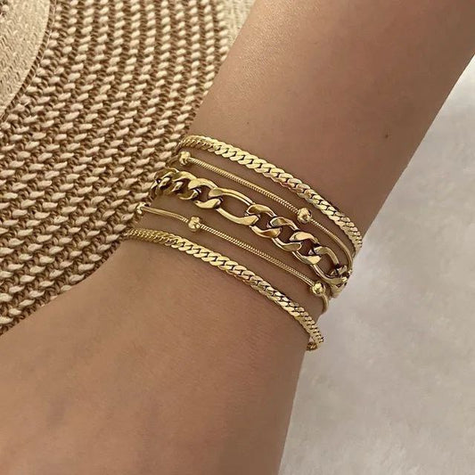 Multi-Layered Gold Bracelet