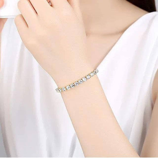 Gold-Plated Crystal Bracelet